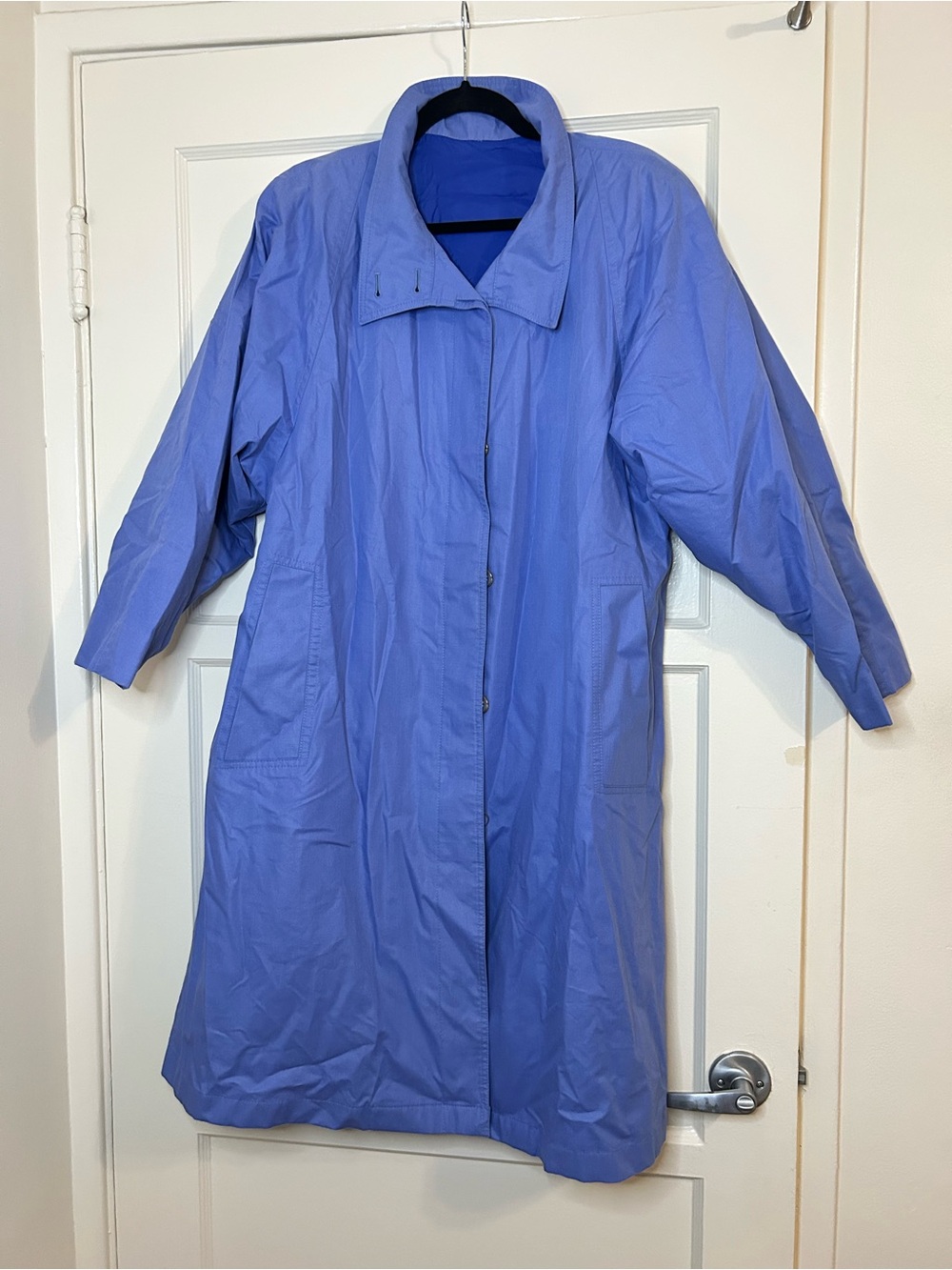 Vintage London Fog Lightweight Blue Trench Coat